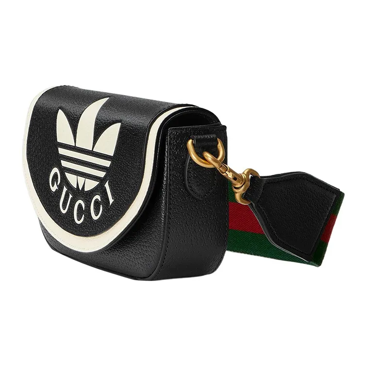GUCCI X Adidas Mini Leather Crossbody Bag Black-1