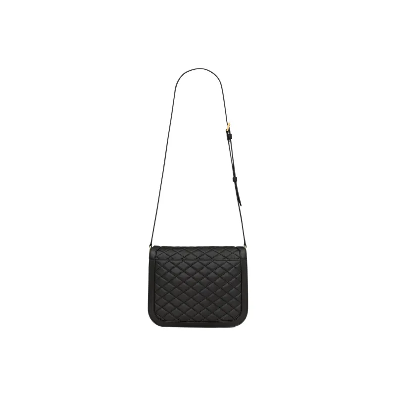 SAINT LAURENT SOLFERINO Soft Quilting Sheepskin Tofu Bag Crossbody Bag Shoulder Bag Women's Black-3
