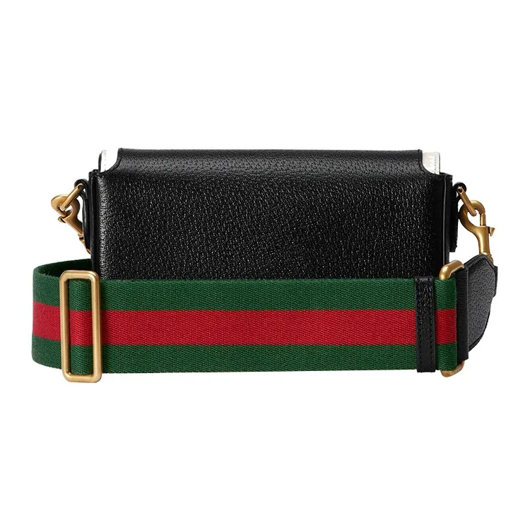 GUCCI X Adidas Mini Leather Crossbody Bag Black-3
