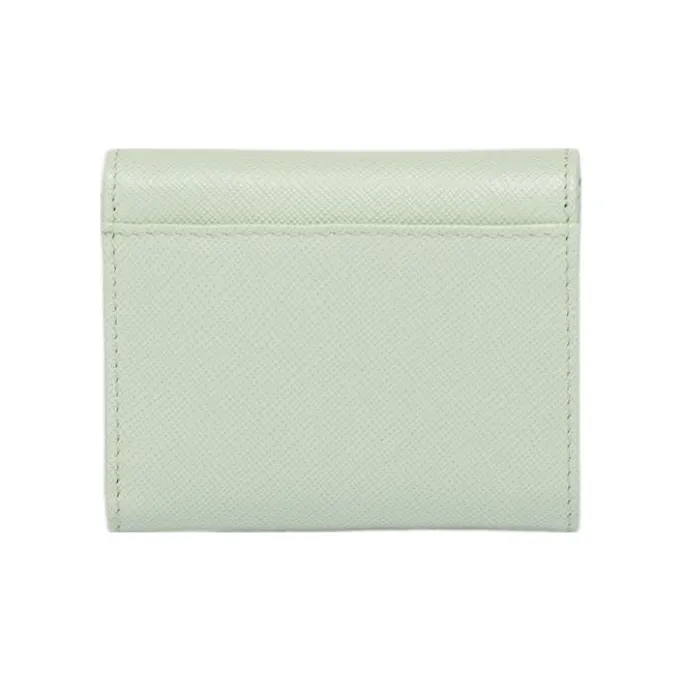 PRADA Saffiano Leather Wallet Mini Women's Green-1