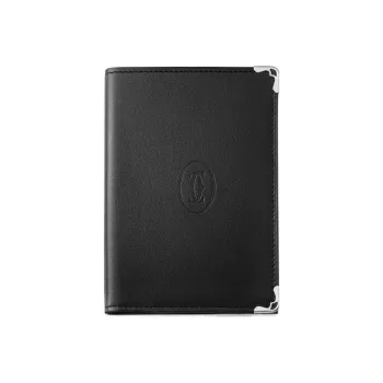 CARTIER Must De Cartier Calfskin Passport Holder Regular Men's Black