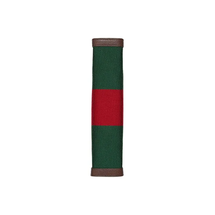 GUCCI Canvas Makeup Bag Men's Green/Red/Brown-5