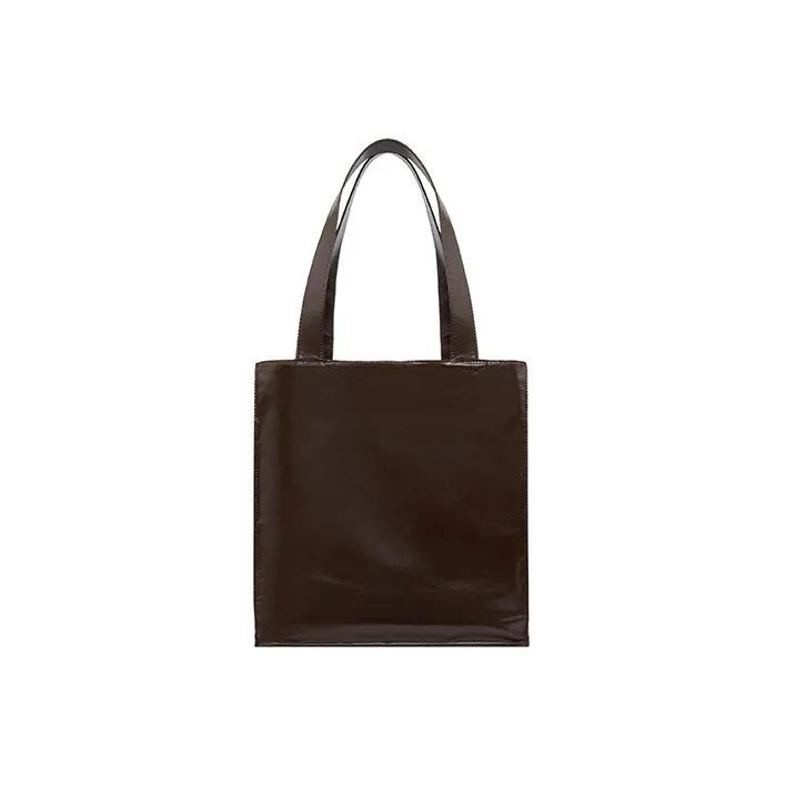 Valentino VLTN Soft Calfskin Tote Bag Shopping Bag Handbag Shoulder Bag Men's Brown-3