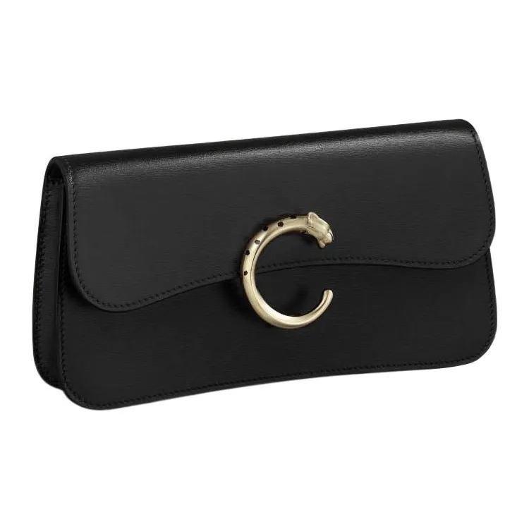 CARTIER Calfskin Crossbody Bags Shoulder Bags Women's Black-1