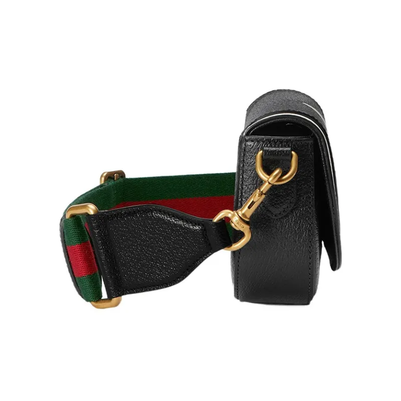 GUCCI X Adidas Mini Leather Crossbody Bag Black-2