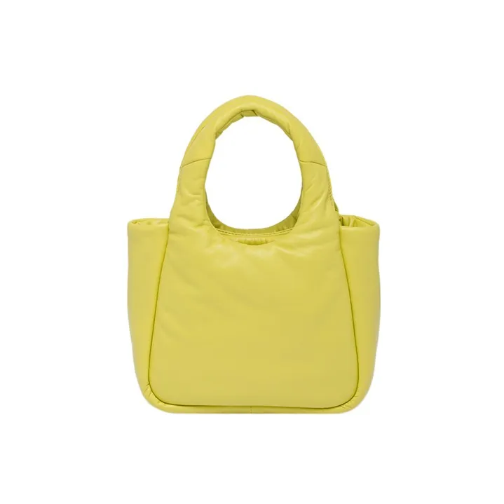 PRADA Soft Sheep Leather Handbag Mini Women's Yellow-2