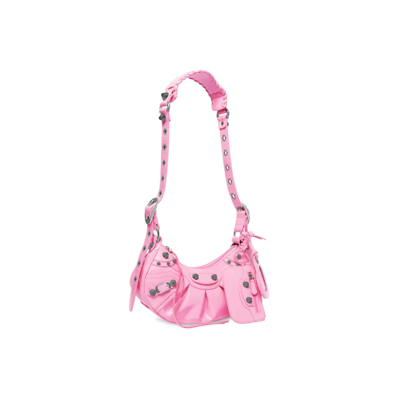 Balenciaga Le Cagole Shoulder Bag Xs Pink Patent-1