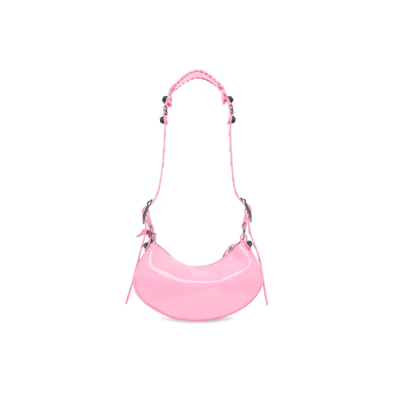 Balenciaga Le Cagole Shoulder Bag Xs Pink Patent-3