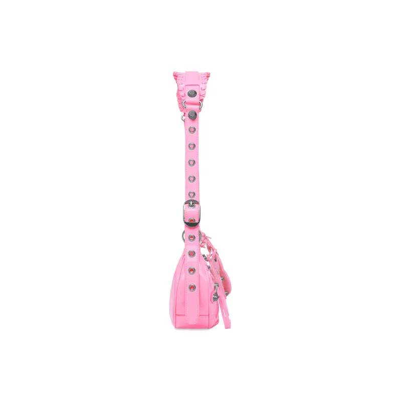Balenciaga Le Cagole Shoulder Bag Xs Pink Patent-2
