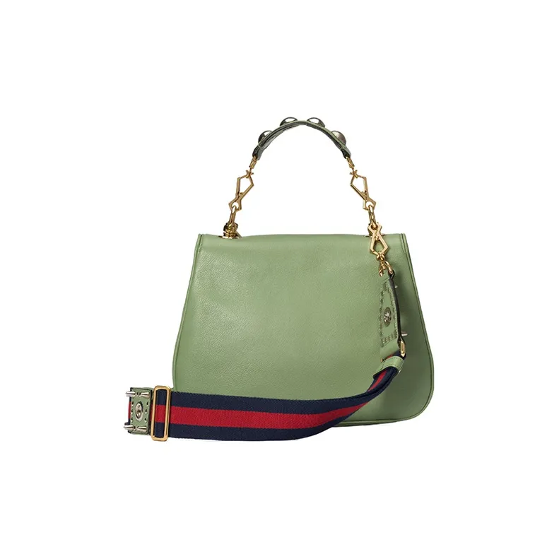 GUCCI Blondie Leather Shoulder Bag Crossbody Bag Handbag Women's Light Green-5