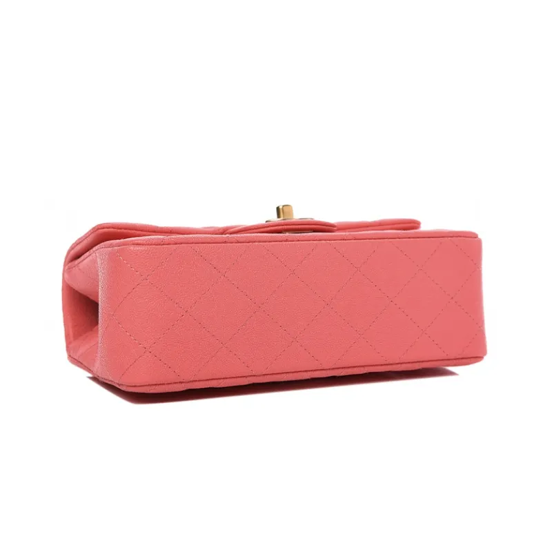 CHANEL Classic Flap CF Calfskin Chain Bag, Shoulder Bag, Crossbody Bag, Handbag Women's Pink-2