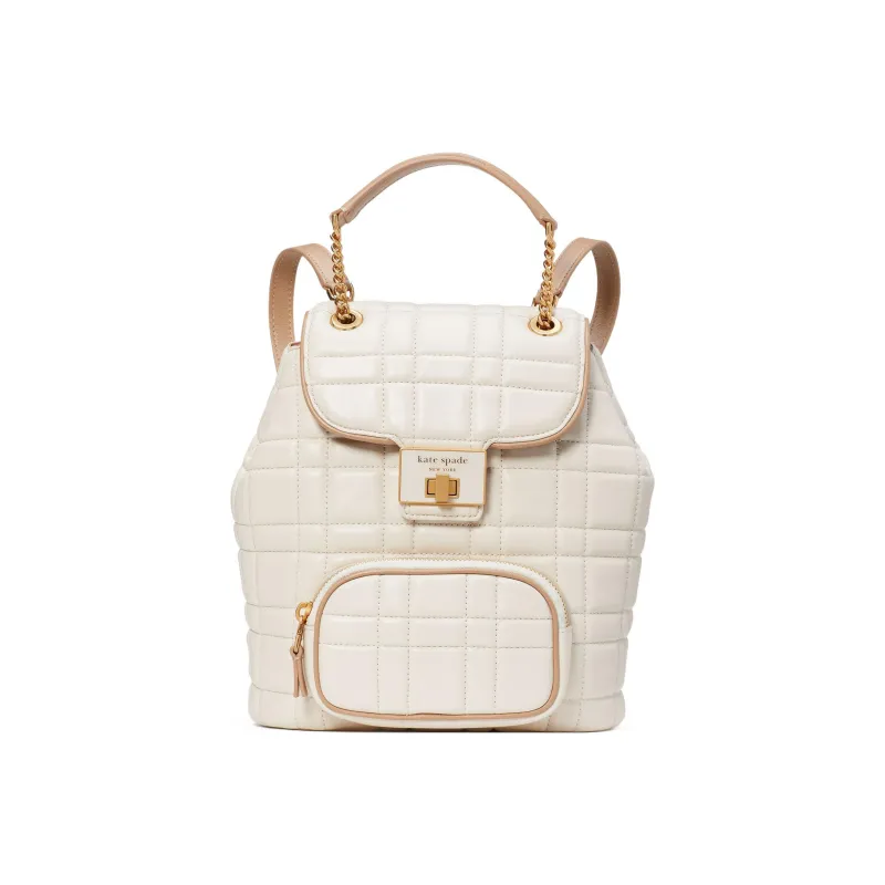 Kate Spade Evelyn Sheepskin Backpack Small Size Women's Ecru-0