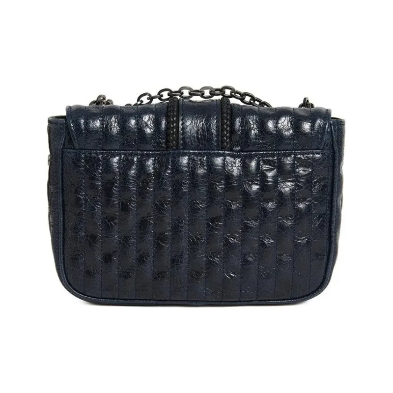 LONGCHAMP Leather Crossbody Bag Shoulder Bag Women's Black-3
