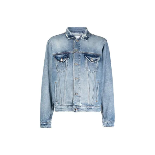 MSGM Denim Jackets Men Blue