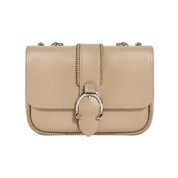 LONGCHAMP Leather Handbag Shoulder Bag Crossbody Bag Women's Nude Pink