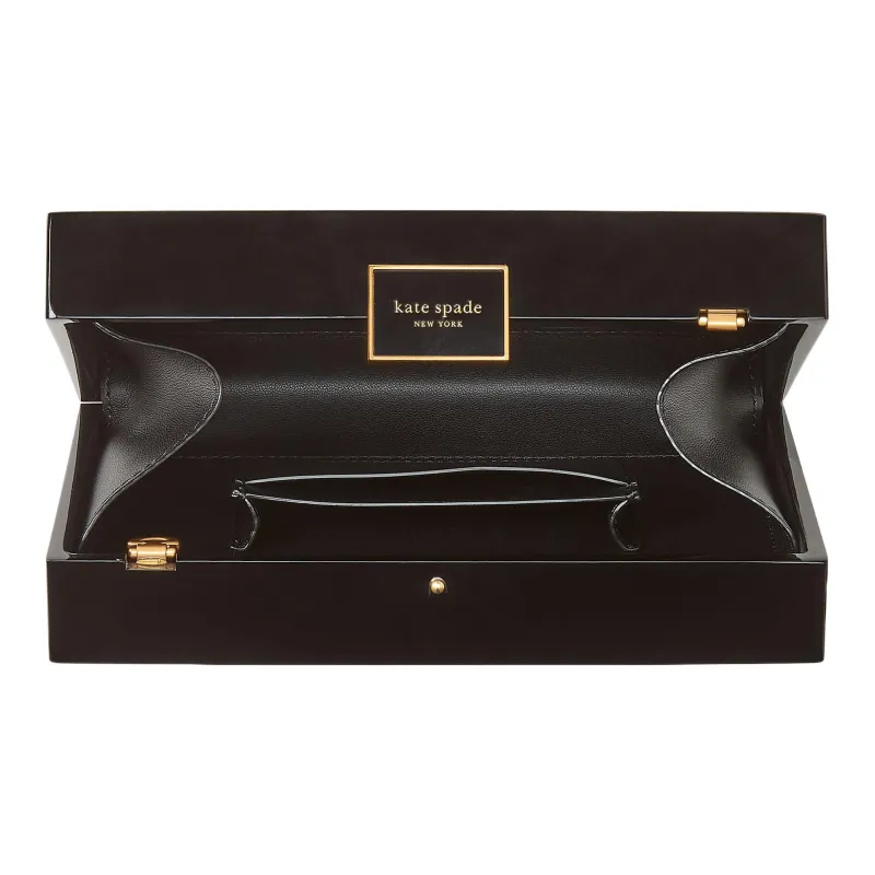 Kate Spade Plastic One Shoulder Crossbody Clutch Women's Black-3