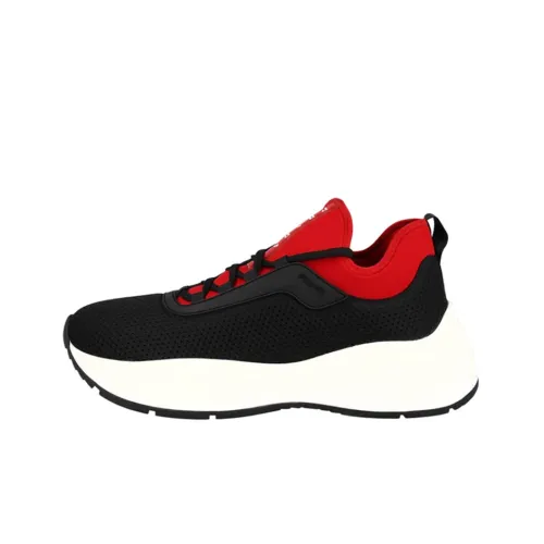 PRADA Casual Shoes Men Low-Top Black/Red