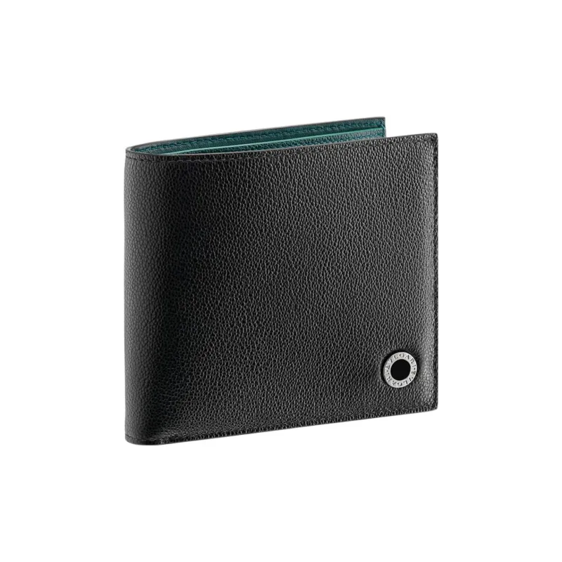 BVLGARI Calfskin Wallet Men's Black-0