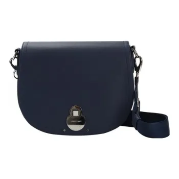 LONGCHAMP Cavalcade Cow Leather Shoulder Bag Crossbody Bag Medium Size Women's Blue
