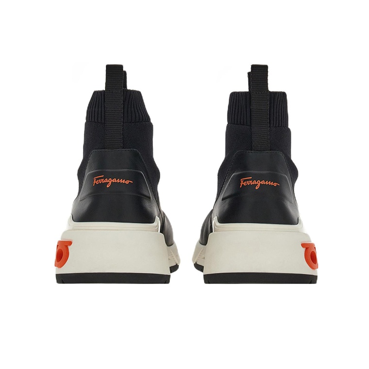 スニーカー FERRAGAMO Black Cosma Sock High-Top Sneakers Woman FERRAGAMO Cosma Sock High-top Sneakers - POIZON