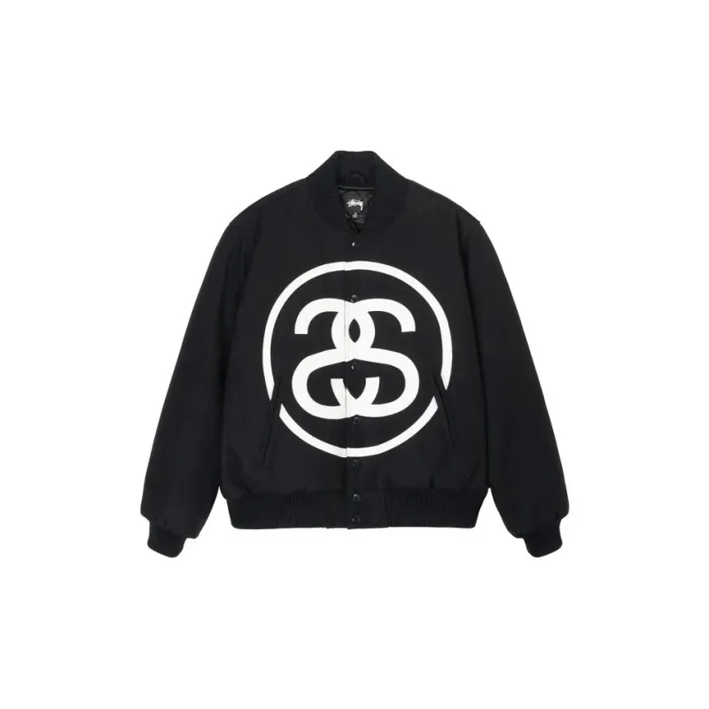 Stussy SS-Link Varsity Orange Jacket - Cheap Mcngis Jordan Outlet