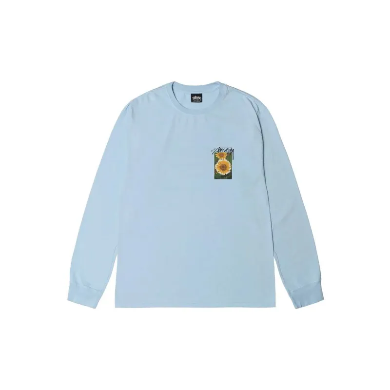 Stussy Flower Grid Pigment Dyed Long Sleeve Tee-3