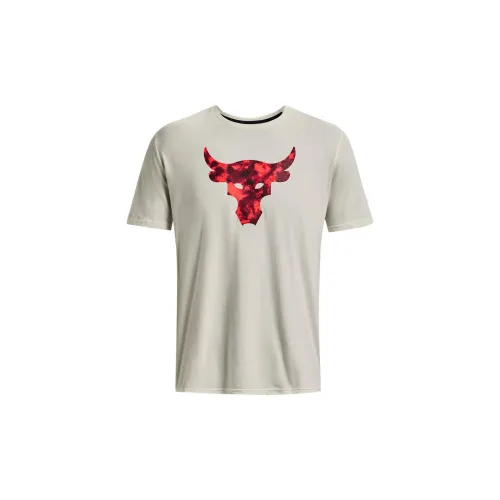 Under Armour Project Rock T-Shirts Men Ivory White