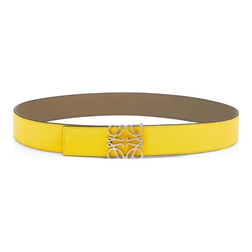 LOEWE Leather Belts Men Yellow/Brown