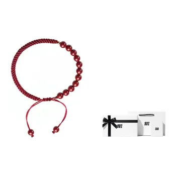 MERCI ERDE Jade Bracelets Women's Red