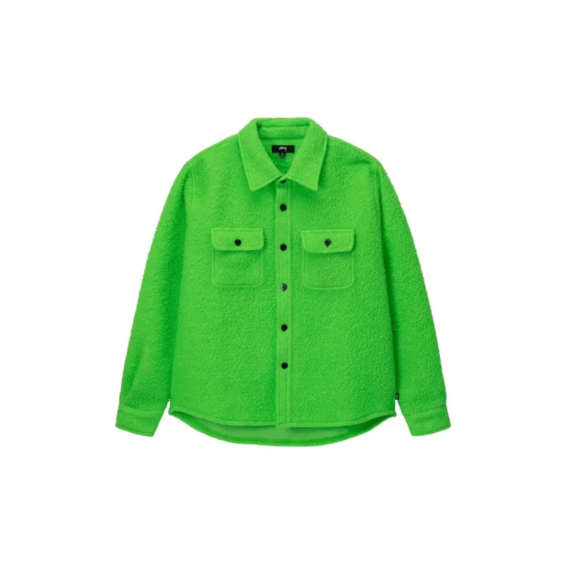 Stussy Casentino Wool Cpo Shirt Green M - POIZON 