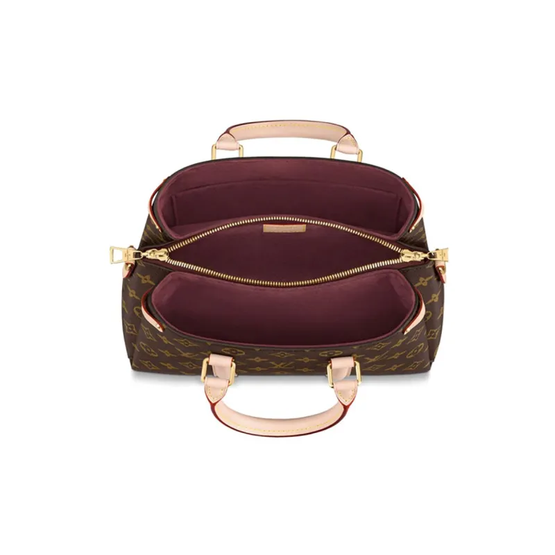 LOUIS VUITTON Soufflot Natural Calfskin Shoulder Bag Small Size Women's Monogram-3
