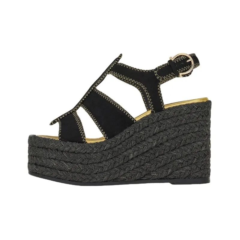 FERRAGAMO 55mm Espadrille Wedge Sandals-0