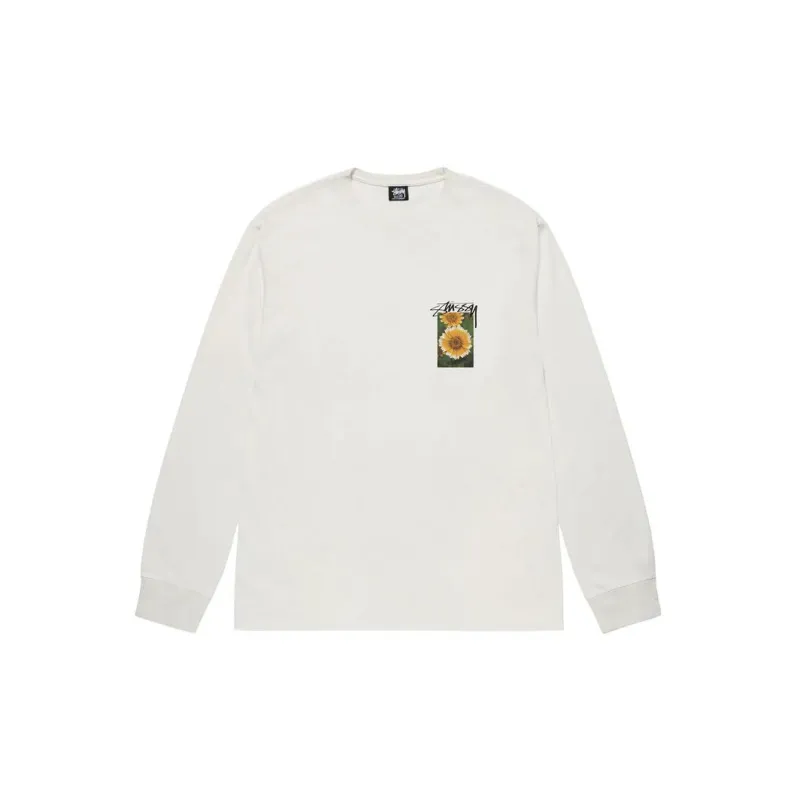 Stussy Flower Grid Pigment Dyed Long Sleeve Tee-5