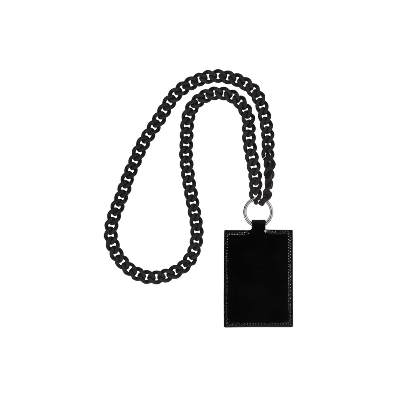 LONGCHAMP Le Pliage Cuir Calfskin Card Holder Women's Black-1