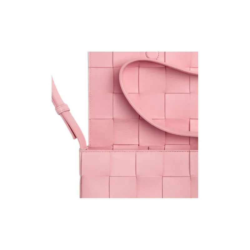 Bottega Veneta CASSETTE Pillow Bag Lambskin Tofu Bag, Shoulder Bag, Crossbody Bag Trumpets Women's Pink-4