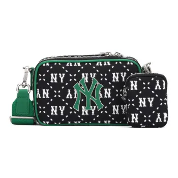 MLB Polyester With Artificial Leather Combo Bag Camera Bag Shoulder Bag Crossbody Bag Regular Women's Black