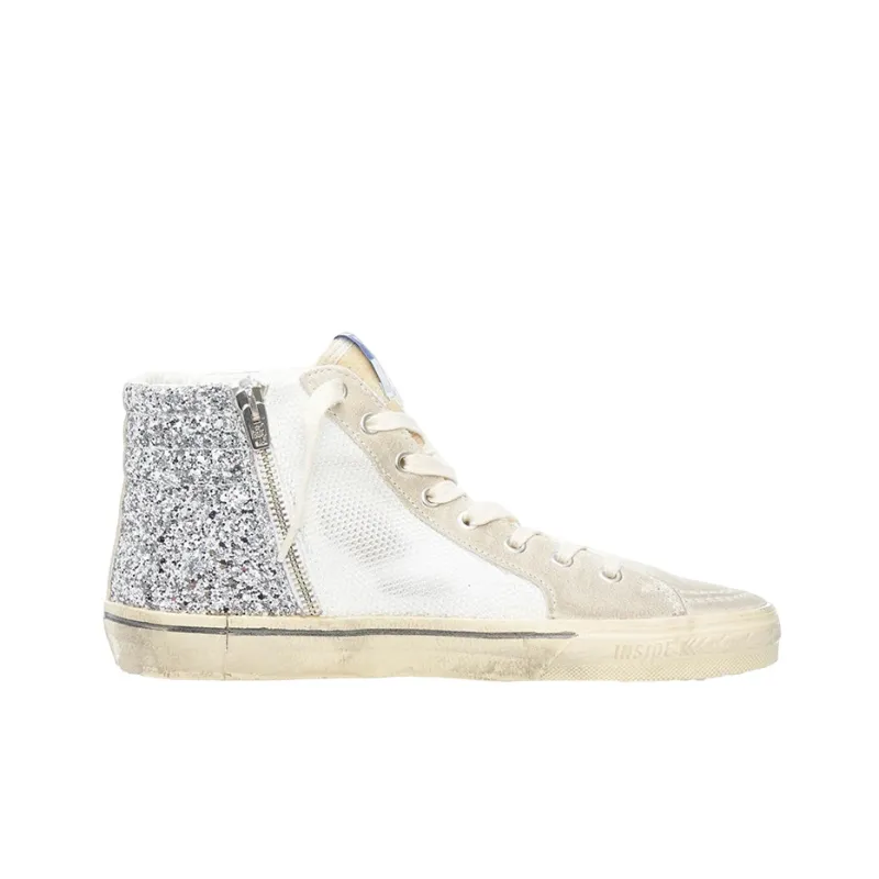 Golden Goose Glitter-detail Leather High-top Sneakers-1