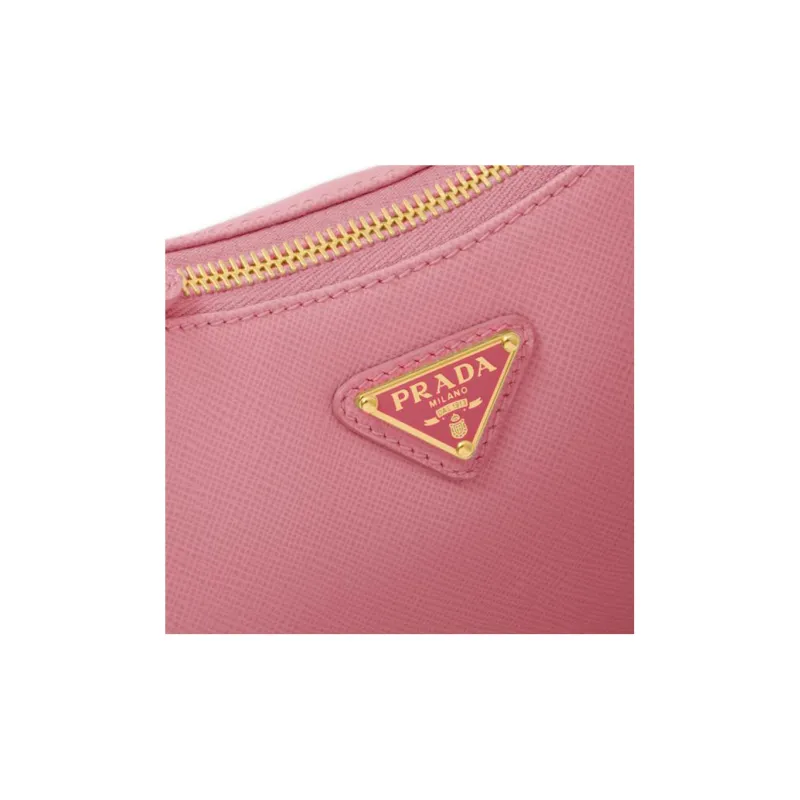 PRADA Re Edition Saffiano Leather Portable Crossbody Bag Shoulder Bag Women's Pink-3