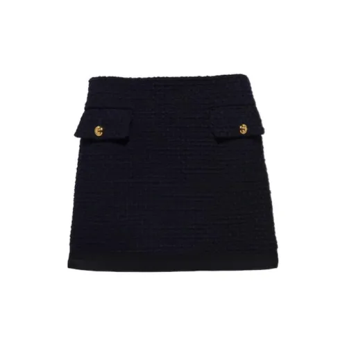 MIU MIU Casual Short Skirts Women's Navy Blue