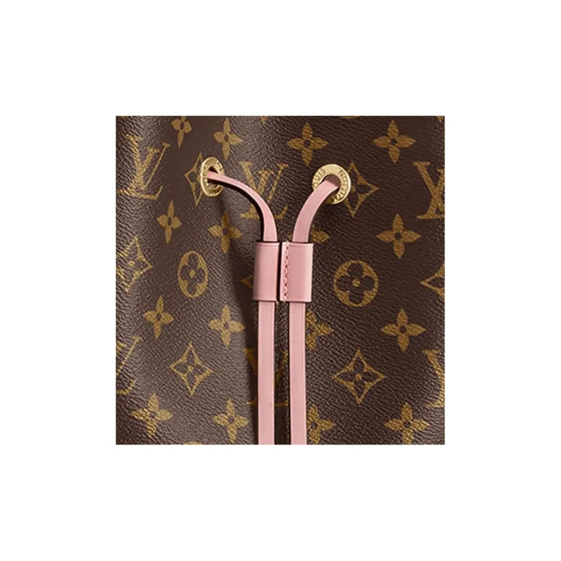 LOUIS VUITTON Coated Canvas With Leather Bucket Bag, One Shoulder Handbag Regular Women's Brown-5