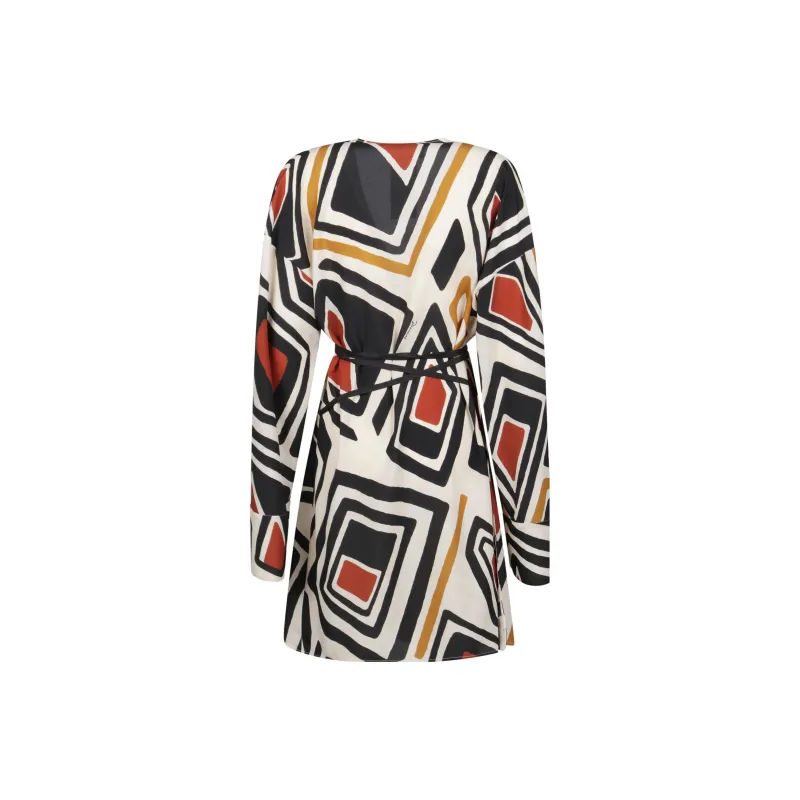 DSQUARED 2 Geometric Printed Mini Wrap Dress-1