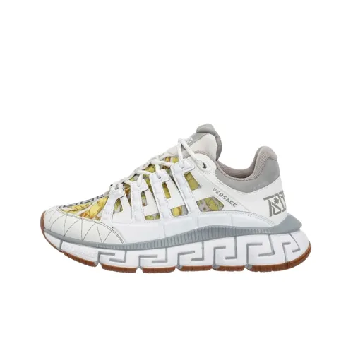 VERSACE Trigreca White Grey Barocco Print Women's