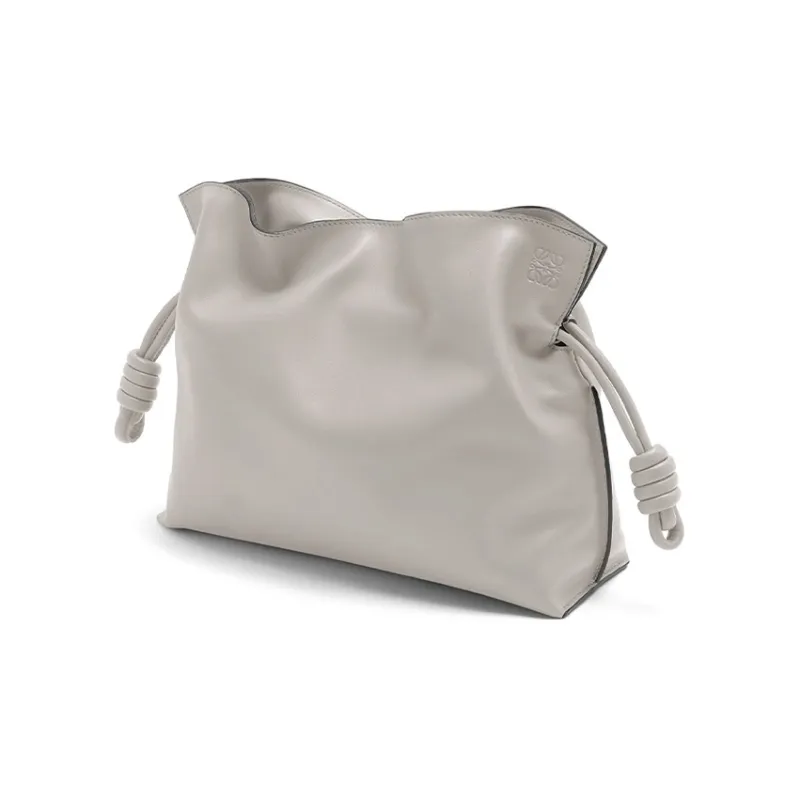 LOEWE Flamenco Clutch In Nappa Calfskin Ghost-1