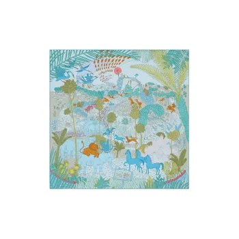 HERMES Silk Scarves Unisex Blue