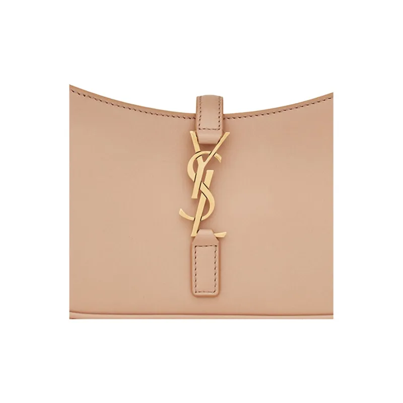 SAINT LAURENT Le 5 A 7 Mini Hobo Bag In Smooth Leather Rosy Sand-4