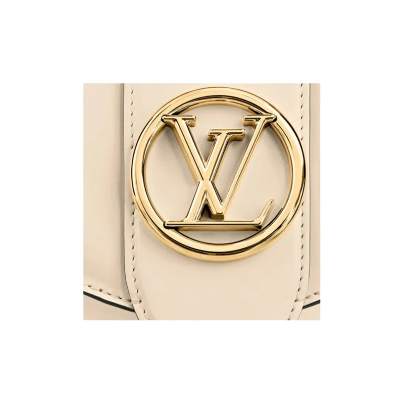 LOUIS VUITTON Pont Smooth Leather Crossbody Bag Shoulder Bag Women's Ivory-4