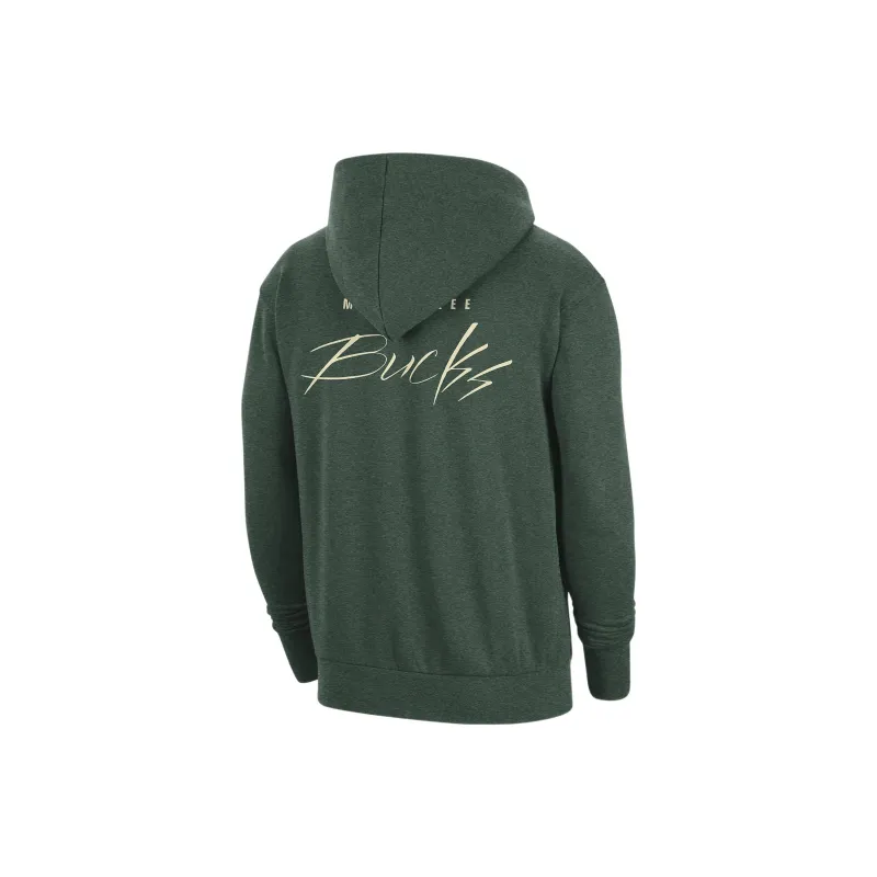 Nike Nba Milwaukee Bucks Courtside Fleece Pullover Hoodie-1