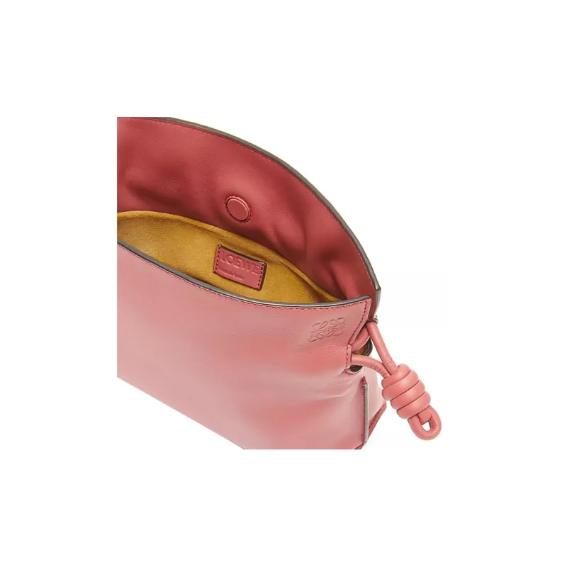 LOEWE Flamenco Nappa Cow Leather Small Fortune Bag One Shoulder Crossbody Clutch Regular Women's Peachy Pink-5