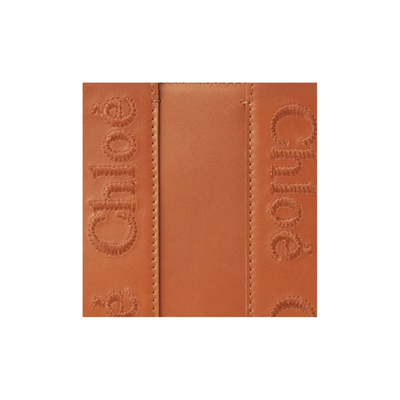 Chloe Woody Calfskin Tote Bag, Shopping Bag, Shoulder Bag, Crossbody Bag, Handbag Mini Women's Caramel-3