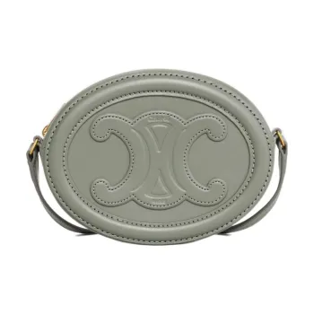 CELINE Cuir Triomphe Smooth Calf Leather Shoulder Bag Crossbody Bag Mini Women's Green